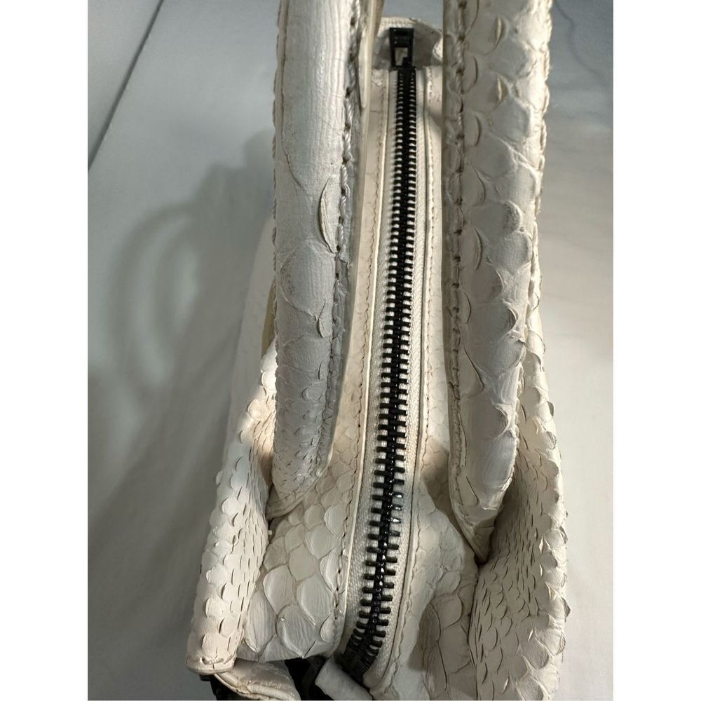 Botkier Ivory Leroy Embossed Anaconda Satchel Size 15” x 6.25” x 8.25”. #M-0925 - Picture 12 of 15